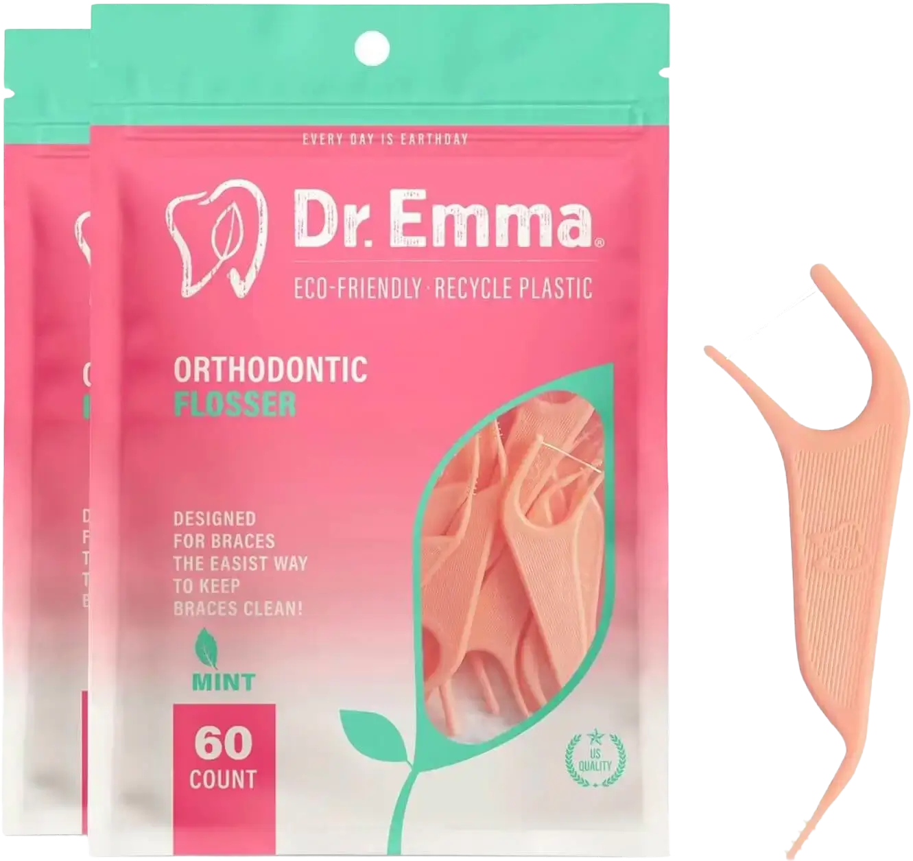 Dantų siūlas su laikikliu (tarpdančių siūlas)