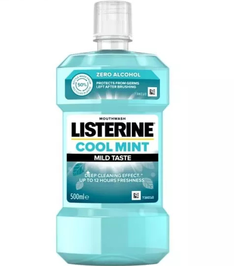 LISTERINE burnos skalavimo skystis COOL MINT MILD TASTE, 500 ml