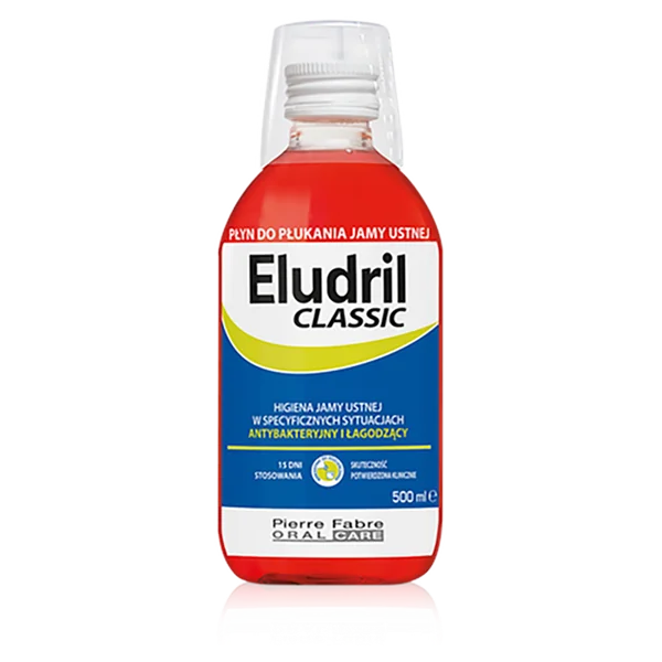ELUDRIL CLASSIC burnos skalavimo skystis, nuo 6 m., 500 ml