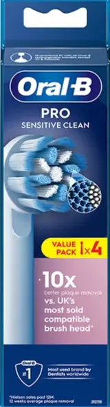 Oral-B dantų šepetėlio galvutės Sensitive Clean Pro, 4 vnt.
